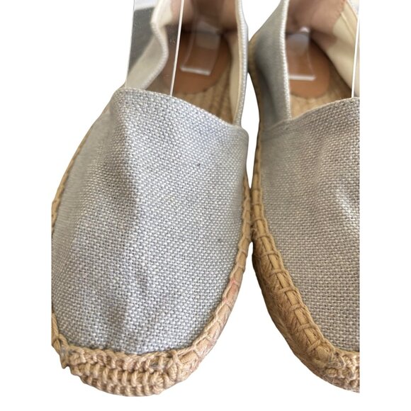 Soludos Womens Espadrille Flats Canvas Slip-On Shoes Light Gray Size 7 - Picture 9 of 12